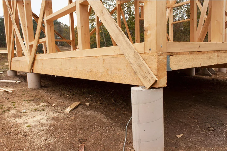 New pier foundation installation for residential construction in Amarillo, TX