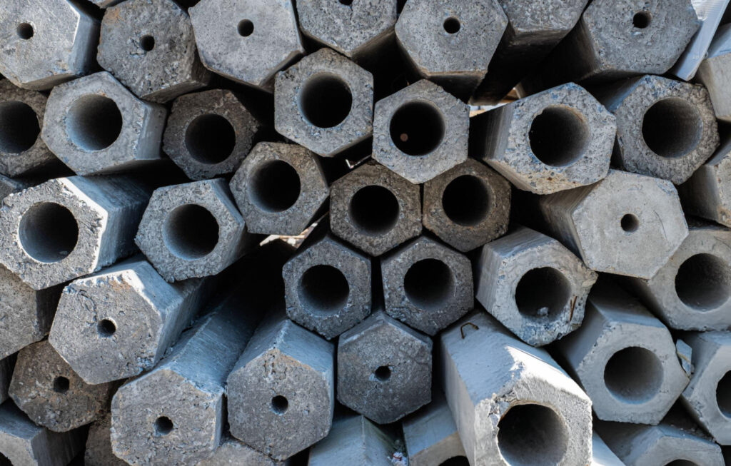 Pressed concrete pilings for foundation repair in Amarillo, TX