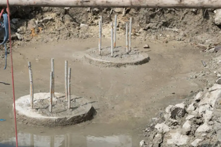 Concrete slab pier bases for foundation support in Amarillo