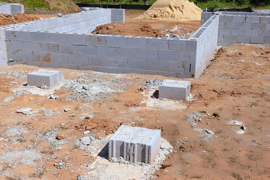 New foundation wall construction during slab replacement in Amarillo, TX