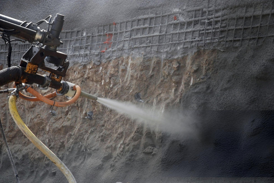 Slope stabilization with shotcrete application in Amarillo, TX