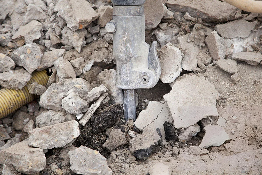 Concrete removal for foundation repair and pier installation in Amarillo, TX